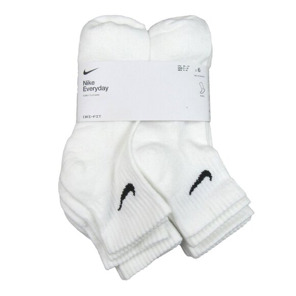 Nike Accessories - Nike Everyday Ankle Socks White (6 Pack) Women's 6-10 / Youth 5Y-7Y NEW